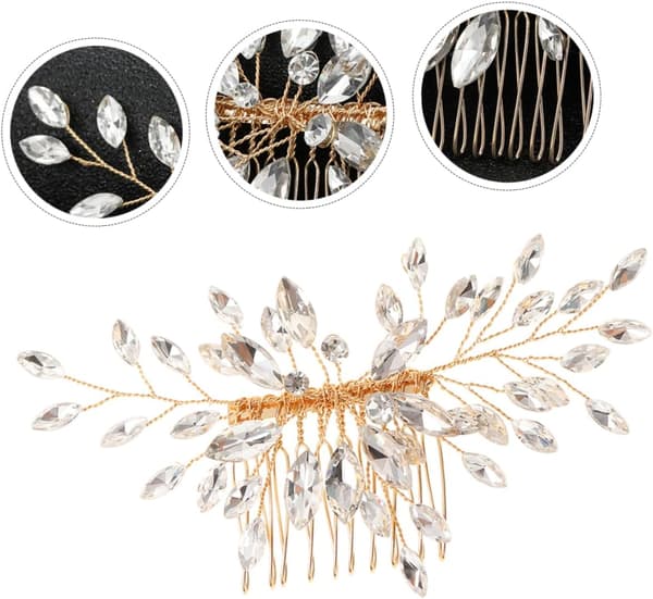 Rhinestone Hårkam Bryllup Hårklemme til Kvinder Tilbehør Brud Brudepige