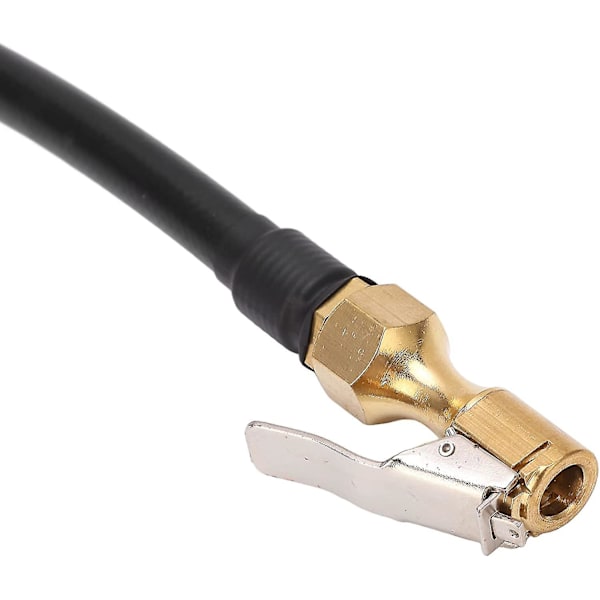 Bil Däckpump Slang Inflator Pump Förlängningsslang Adapter Däckventil Anslutningsslang (svart guld) (1st)