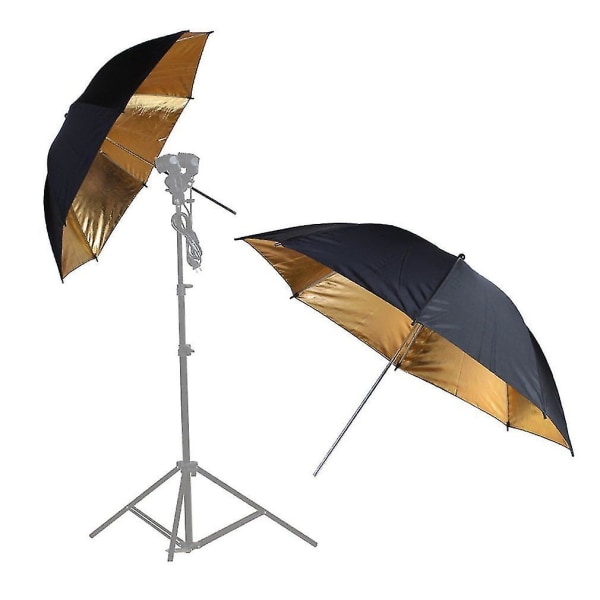 Reflekterande paraply Svart Gyllene fotografireflektor