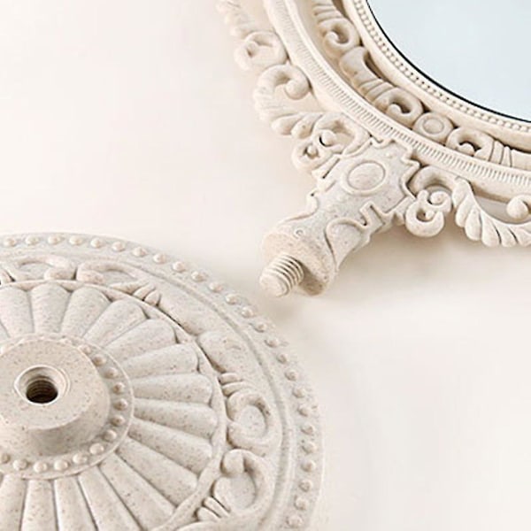 Makeup-spejl, bordsminkespejl dobbeltsidet forstørrelsesglas makeup-spejl med 360 graders rotation