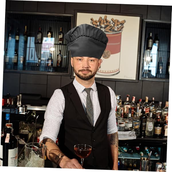 3 st kockmössa för kök och restaurang Klassisk stil kockmössa