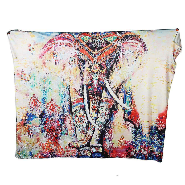 Elephant Tapestry Värillinen printed seinämatto 130x150