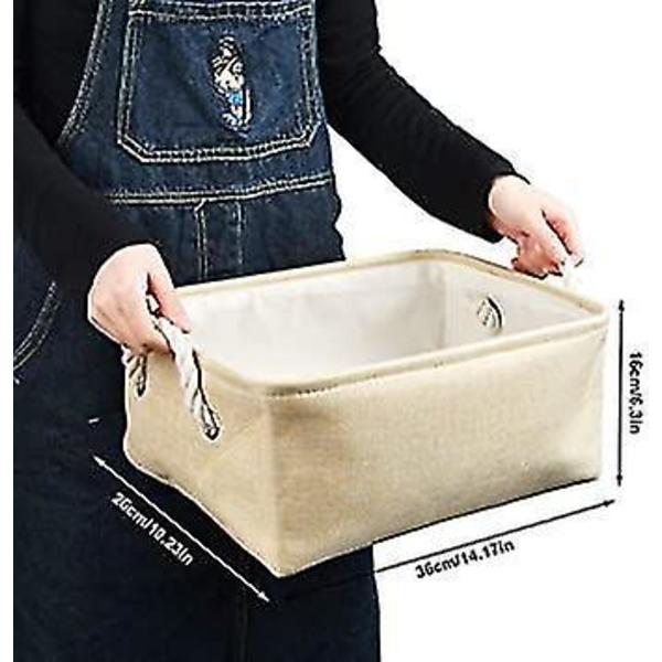 Tekstil Oppbevaringsbokser Rektangulær Kurv Soverom Garderobe Marineblå