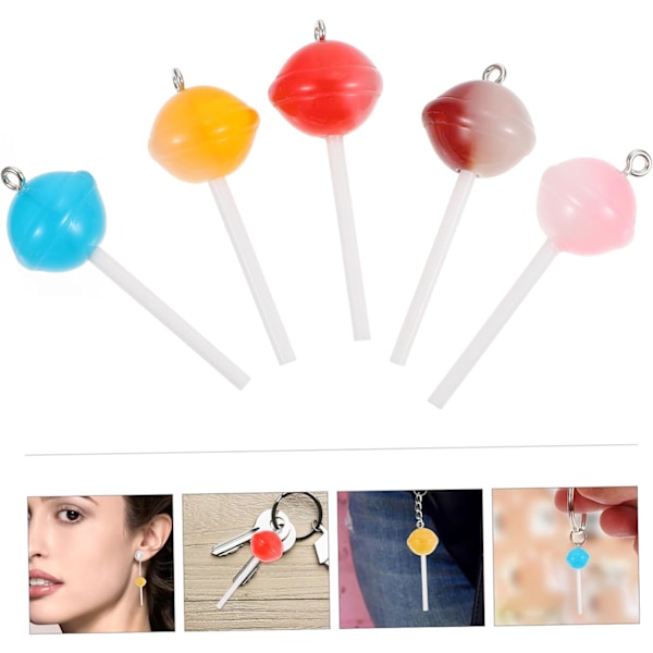 Lollipop-riipus, miniatyyri-tikkarit, korvakorukorut, avaimenperä
