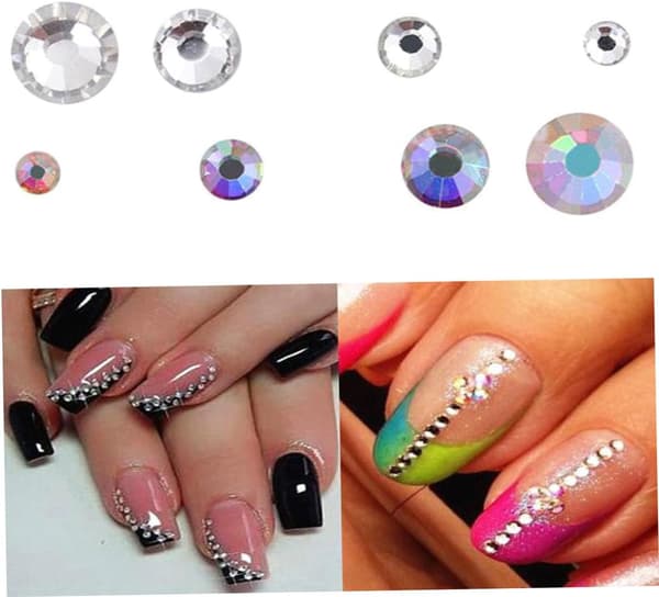 Flatback edelsten-rhinestone-pynt for smykker og negletilbehør til dekorasjoner og scrapbooking