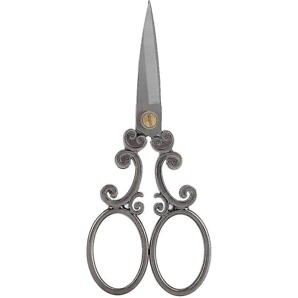 Vintage saks, mini rustfrit stål spids syningssaks til broderisyning Kunst og håndværk (sølvgrå) (1 stk)
