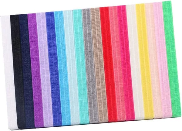 20 st elastiska pannband för barn och bebisar, 1,5 cm stretchiga hårband