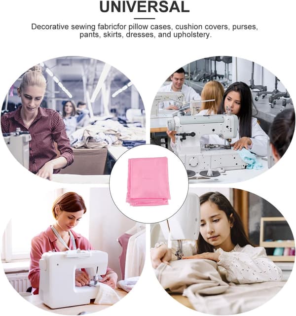 Polyester kjolestoff for DIY-håndverk Rosa 2M Romantisk design Lett materiale