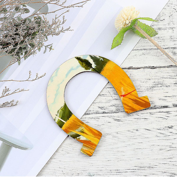 Hestesko Ornament i Trespon, Ubehandlet Tre Hestesko DIY Trespon Håndverk (24 Stykker)