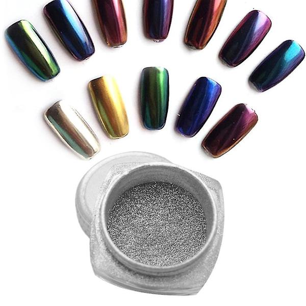 Guld Silver Naglar Spegelpulver Nagelkonst Glitter DIY Makeup