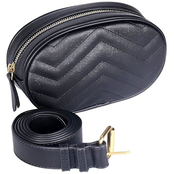 Midjeväska Vattentät PU-Läder Bältesväska Crossbody Bumbag För Fest