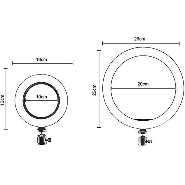 LED Selfie Lys Studio Fotografi Lys 260mm