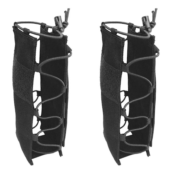 2x Flaskeholder Drikkedunk Pose Nylon Molle Vandflaskeholder Til Cykling Løbetur Udendørs-yuhao