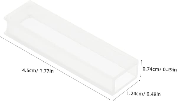 2 stk. glaskuvettebane til spektrofotometrioptik videnskabelige eksperimenter