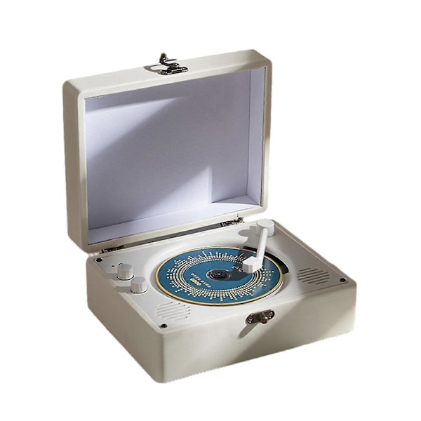 Bluetooth CD-spelare Skivspelare Födelsedagsfestpresent Med Infraröd Fjärrkontroll Yo White