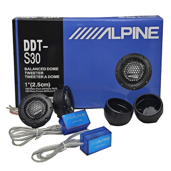 2st Alpine Ddt-s30 bilstereohögtalare Musik Soft Dome Balanserade bildiskanter Bilstereo Silk Film Högtalarboxar