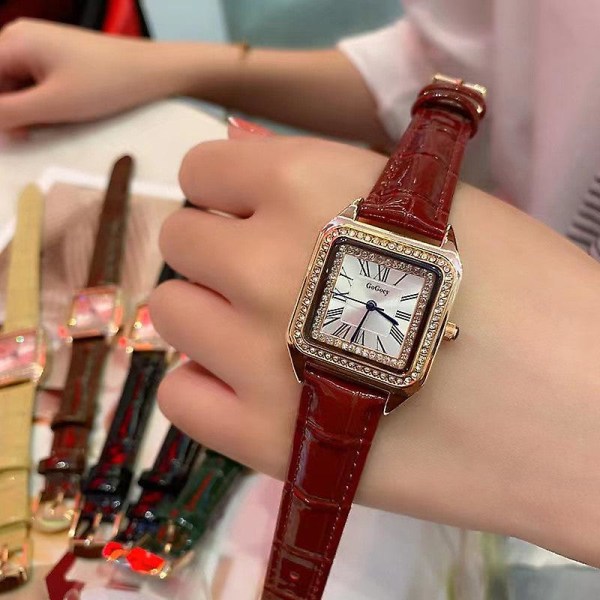 Middle School Student Watch Women's Ins Style High-grade Light Luxury And Simplicity Full Diamond Quartz Watch Black