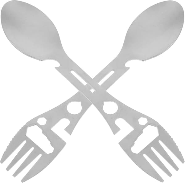 2st Camping Spork Utomhus Camping Bestick Multifunktionell Spork