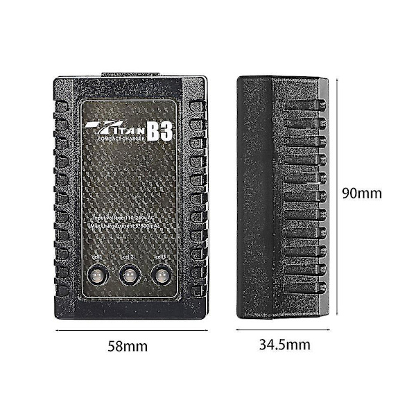 7.4V 11.1V Li-polymer Batterilader 2S 3S til RC Lipo AEG