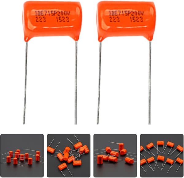 10 st elgitarrkondensatorer Gitarrtonkondensatorer Orange Lång Ben 16,7 mm Stabil Prestanda