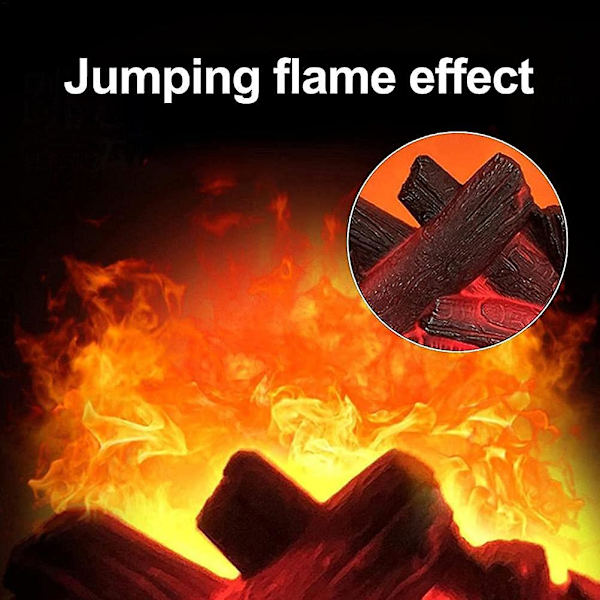 LED Pejslanterne med Berøringskontakt, Realistisk Flamme Pejslampe, Fungerer med USB (Bueformet Pejslampe)