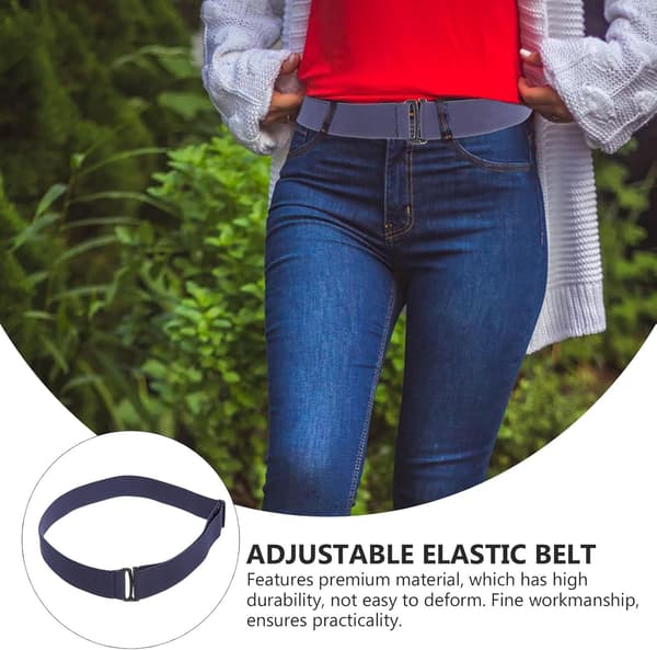 Elastisk usynlig midjebelte spenne stretch for kvinner nylon kjolebukser