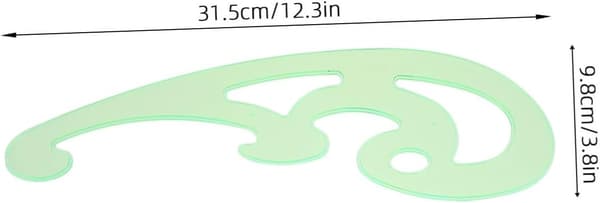 6 stk. hule geometriske tegnesjablonger, multifunksjonelle plastlinjaler