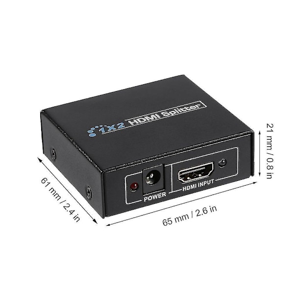 1x2 HDMI 1080p 3D -jakaja 1 sisään 2 ulos valintaboksi