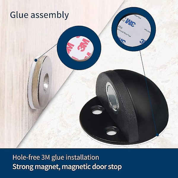 Dörrstopp Golv Magnetisk 2 St Dörrstopp Självhäftande Rostfritt Stål Dörrstopp Present