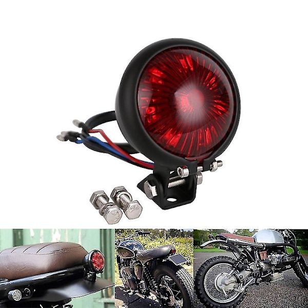 Moottoripyörän takavalo LED-jarruvalo, muokatut tarvikkeet moottoripyörän kilpa-ajon takavalo 12v jarru LED-valo takajarru pysäköintivalo Harleylle