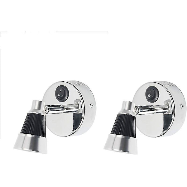 12V LED Leselys med bryter for bobil, campingvogn, båt - Varmt lys