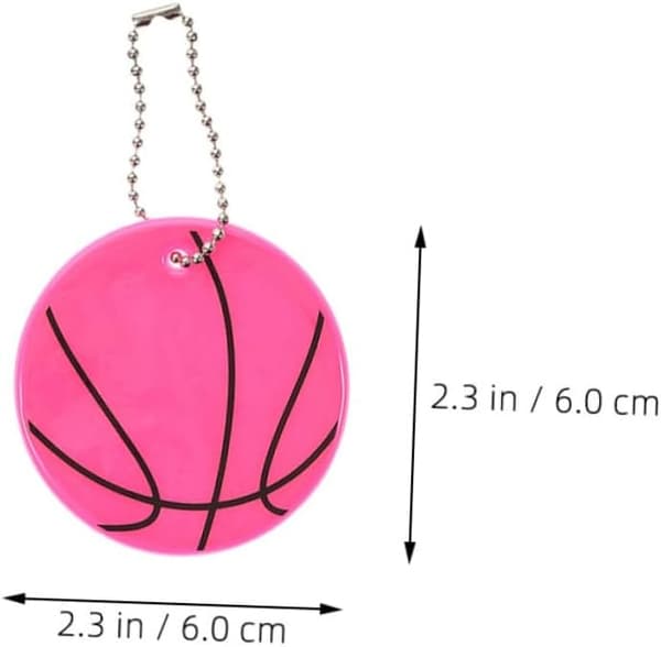 8st Reflekterande Basket Nyckelring Hänge Säkerhet Hängande Berlocker