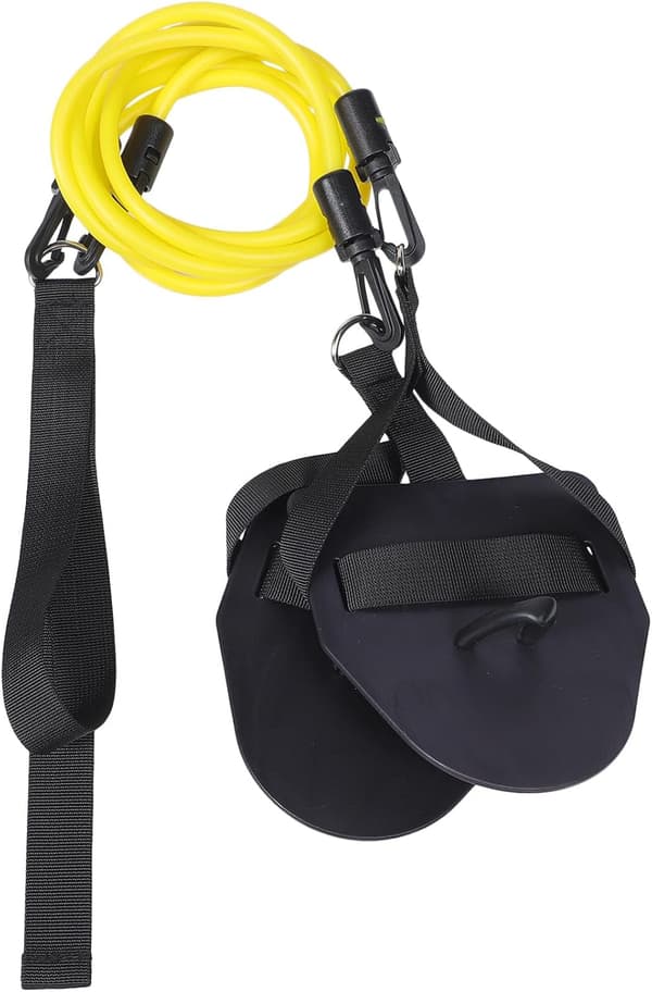 Simmotståndsband Simträningsbälte 20lb Gult med Elastisk Krok