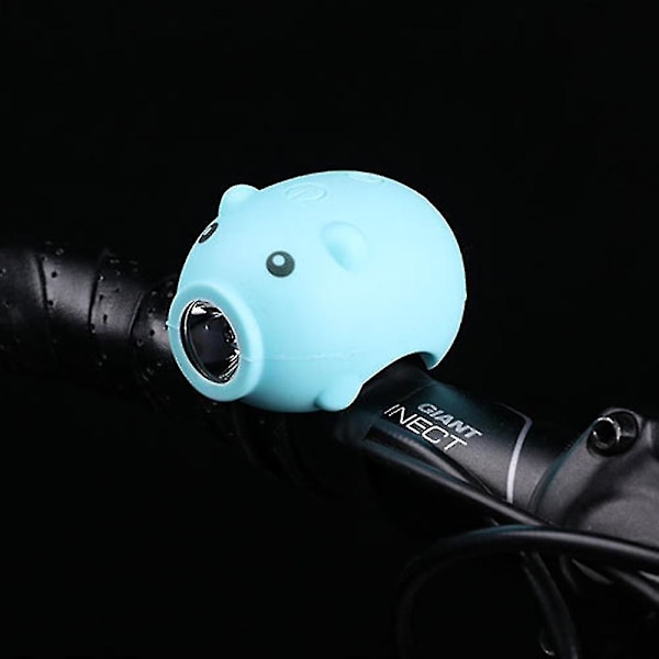USB-laddbar T6 LED-cykellampa med tecknad grisdesign
