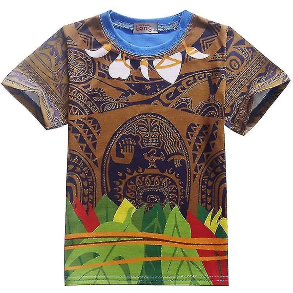 Moana Maui Barnkläder för Barn, Pyjamas, Nattkläder, Kortärmad Set med Shorts 4-5 Years