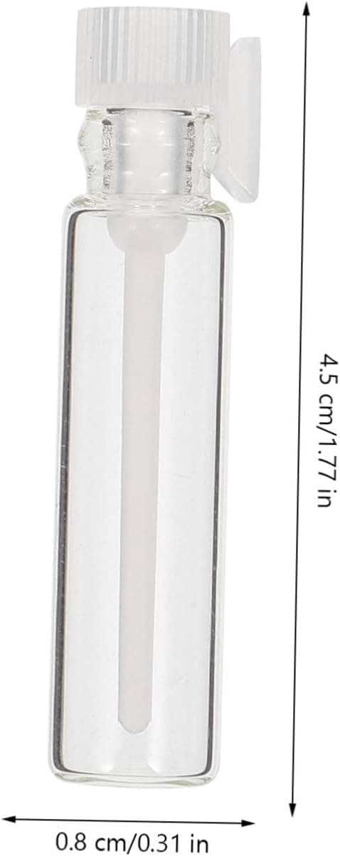 100 st 1 ml mini parfymprovflaskor påfyllningsbara kosmetiska underflaskor i glas