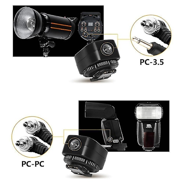 Tf-334 Hotskoadapter för att konvertera Mi A7 A7s A7sii A7r A7ii A9 A6300 kamera till blixt Ty-yuhao
