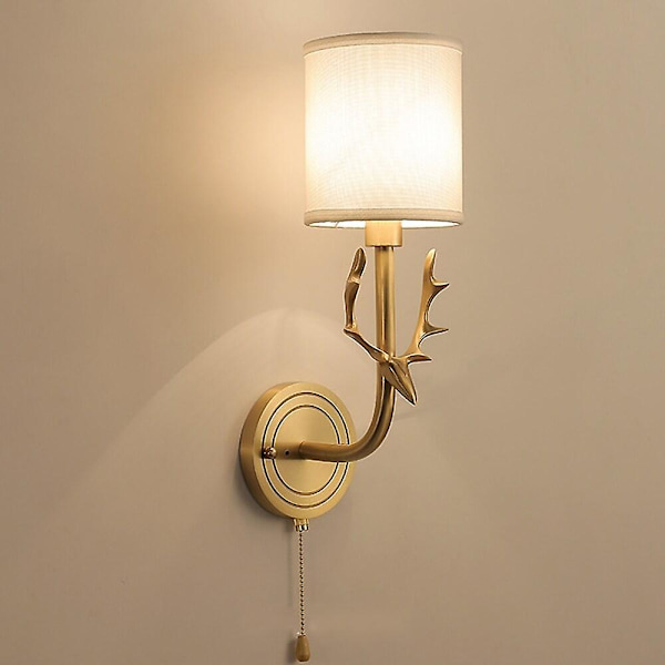 Væglampe Antik Sconce Soveværelse Gang Nordic Tekstil
