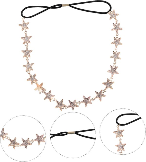 Krystallstjerne Hårbånd Elegant Brudehodeplagg Rhinestones Mote Hårtilbehør