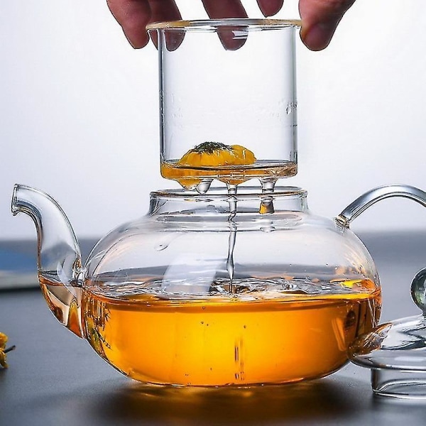 1000 ml lämmönkestävä lasinen teekannu teekannu