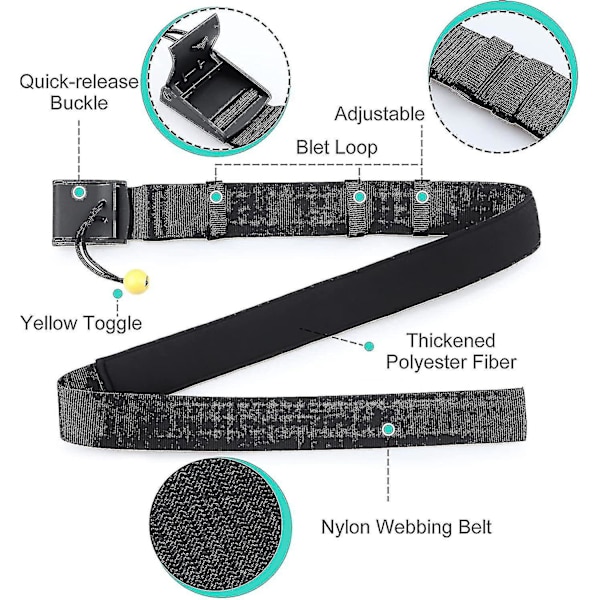 Sup Midje Bälte, 50mm Bredd Justerbart Snabbspänne Midje Bälte Rem Anslut Surf Koppel För Stand Up Paddleboards Vattensport Säkerhetsutrustning (svart1