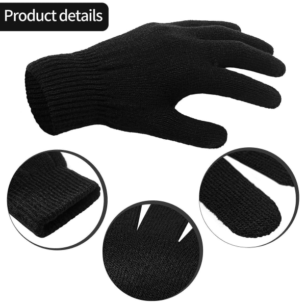 Pure Wool Handskar, Winter Magic Gloves, Classic Stickade Warm Handskar, Accessoarer
