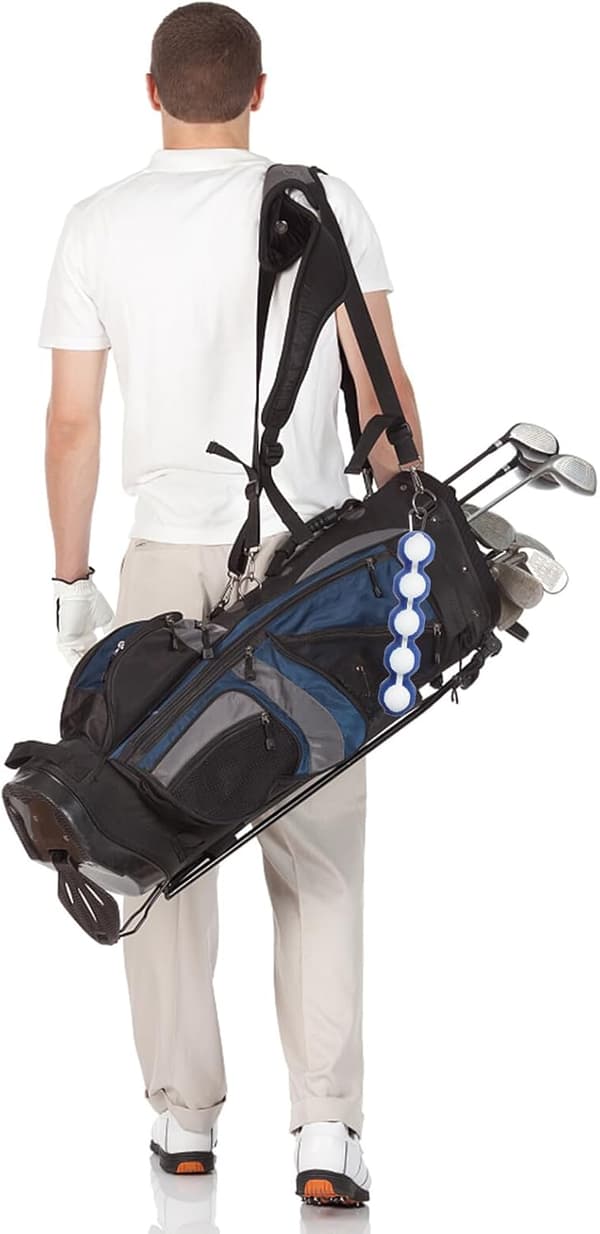 Elastisk golfballholder ermesett 5 stk blå silikon golfballbeskytter