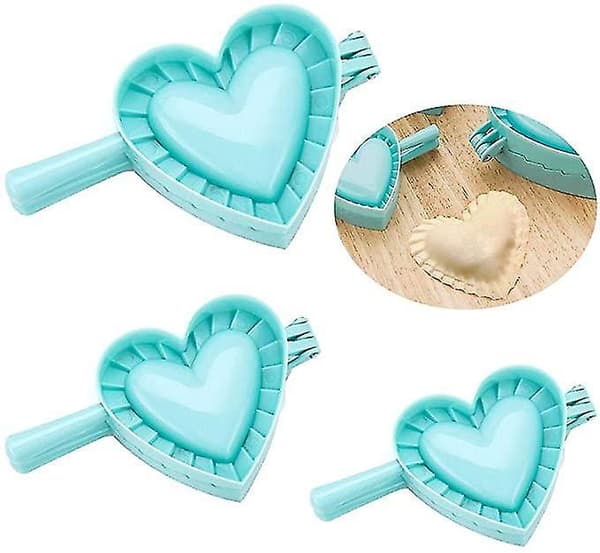 3 st Hjärtformade Ravioli Dumpling Maker Set Manuell Press