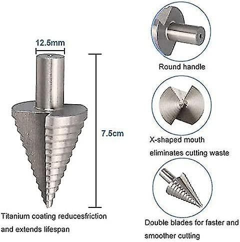 Forsænkede Hoved Trappetrin Bits, Dobbelt Fløjte Konisk Trappetrin Bits (5mm-35mm)