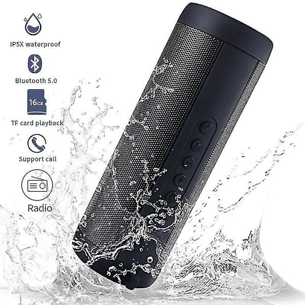 T2 Bluetooth-högtalare Bärbar Utomhus Trådlös Vattentät