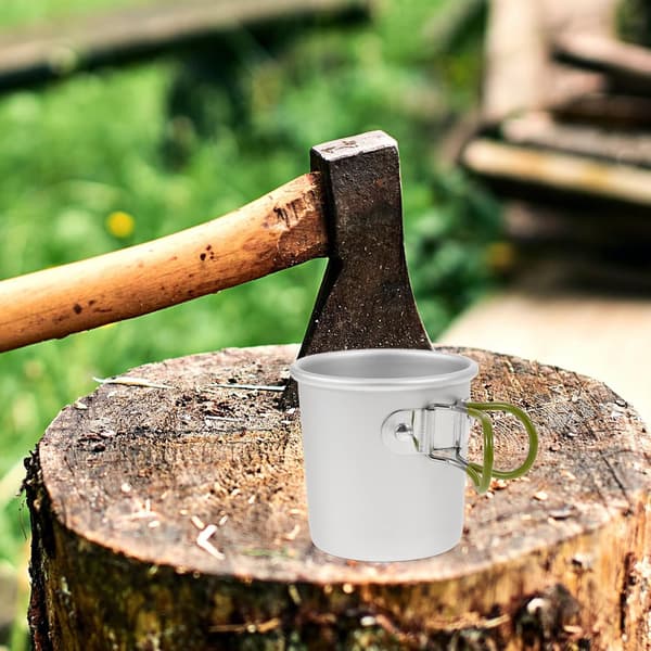 Camping Vikbar Vattenkopp Aluminiumlegering Bärbar Utomhus Kaffemugg Lättvikts Vandringsdricksvara