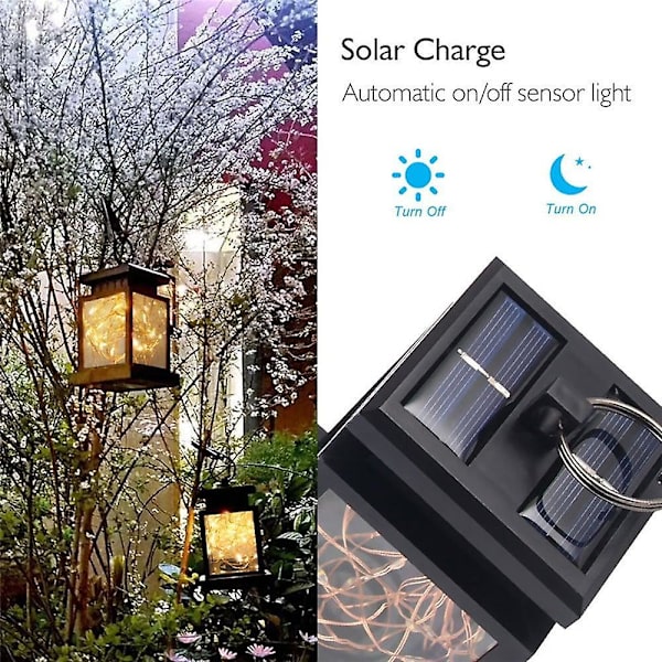 Ramadan Eid Solcellelys Udendørs Have 30 LED Lanterne