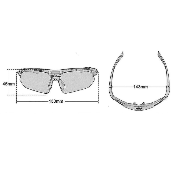 Polariserade sportsolglasögon för män Kvinnor Cykling Löpning Körning Fiskeglasögon Okrossbar båge Uv-skydd