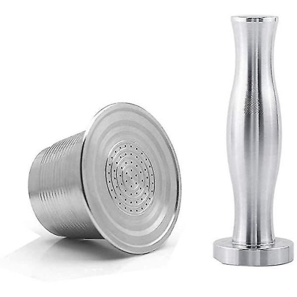 Genanvendelig Kaffe Kapsel Genopfyldbar Tamper Rustfrit Nespresso